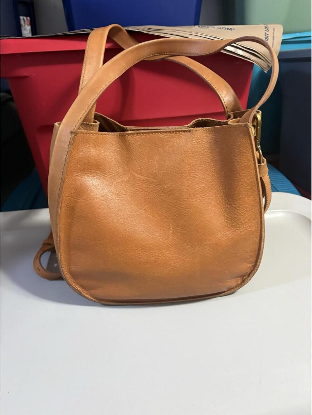 Madewell X5803 Burnished Caramel Leather the Sydney Crossbody Bag - Picture 1 of 16